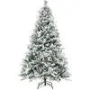 Image de Sapin de Noël artificiel de 180 cm avec neige, 8 modes d'éclairage