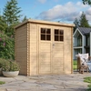 Image de Abri de jardin en bois avec porte verrouillable de haute qualité - L142xL204xH200 cm 2,22 m2- Timbela M311F