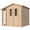 Image de Abri de jardin avec étagère pour bois de chauffage en bois 4,47 m2 - Abri de jardin en bois - L206xL272xH218 cm - Abri pour outils - TIMBELA M386C