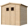 Image de TIMBELA M310+M310G Abri de jardin en bois - Abri de jardin en bois avec plancher Imprégné L239xL142xH200 cm/ 2,63 m2 Abri de stockage pour le jardin - Abri pour vélos