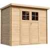 Image de Abri de jardin en bois AVEC SOL IMPRIMÉ, porte verrouillable - L142xL239xH200 cm 2,63 m2 -Timbela M310F+M310G