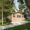 Image de Abri de jardin en bois AVEC SOL IMPRIMÉ - débarras avec fenêtres - H246 x 418 x 220 cm/ 8 m² Abri en bois naturel Shiplap - TIMBELA M332+332G