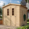 Image de Abri de jardin en bois 3,53 m2 - Abri de jardin en bois AVEC SOL IMPRIMÉ - L206xL216xH218 cm - Timbela M343C+M343G
