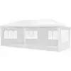Image de Costway - Tonnelle De Jardin Extérieur/barnum 3x6m-18  Tente De Réception Avec 4 Parois Amovibles Piquets De Terre Et Fenêtre Sur Côté