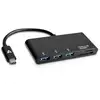 Image de V7 Adaptateur USB-C mâle vers 3 x USB 3.0 femelle, noir, Micro SD, SD/MMC - Neuf