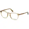 Image de TOM FORD Unisex TOM FORD FT5401 045 Montures optiques Acétate Marron Ronde Normale