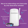 Image de LitterLocker by Litter Genie, L'ORIGINAL, seau à litière pour chats, 50% de rendement en plus, évite le passage quotidien à la poubelle