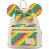 Image de Loungefly Disney by Loungefly Sac à dos à paillettes Rainbow Minnie LF-WDBK1659