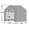Image de Shelter Logic abri de jardin en film plastique, tente de pâturage "Shed-In-A-Box", 180 x 180 cm gris 3,24 m²