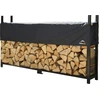 Image de Shelter Logic étagère en métal pour bois de cheminée avec couvercle noir 238,3 x 36,3 x 118,9 cm