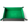 Image de Folding Dice Tray z Weluru w Kolorze Zielonym - Ochrona i Kontrola Rzutu