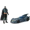 Image de DC Comics Shadow Guardian Batmobile + Batman Figurine - Véhicule avec capote ouvrante, figurine articulée de 30 cm de Batman au design original de la bande dessinée, pour les enfants et les fans de super-héros à partir de 3 ans