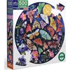 Image de eeBoo Puzzle Papillons 500 pièces - puzzle en carton coloré rond