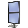 Image de Ergotron DS100 - Kit de montage (2 pivots, 2 adaptateurs VESA, base, tige 28") - étroit - pour 2 écrans LCD - aluminium, acier - noir - Taille d'écran : jusqu'à 68,6 cm (jusqu'à 27 pouces) - Bureau