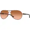 Image de Oakley Femme Oakley OO4079 FEEDBACK 407901 Lunettes de soleil Métal Or Marron Ronde Normale Dégradé