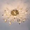 Image de Kosilum - Plafonnier Cristal Doré 78 Cm - Gutenstein