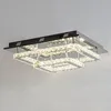 Image de Kosilum - Plafonnier Led Cristal 2 Carrés Design - Wade