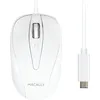 Image de Macally UCTURBO souris optique Mac PC avec câble USB-C blanc gris Thunderbolt 3 & 4