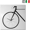 Image de Horloge murale carrée moderne 50 x 50 cm, motif vélo « Bike On » - Gris