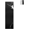Image de Horloge murale verticale 30 x 100 cm, tableau mémo magnétique, design moderne « Chat » - Noir