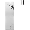 Image de Horloge murale verticale 30 x 100 cm, tableau mémo magnétique, design moderne « Chat » - Gris