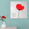 Image de Horloge murale carrée avec calendrier, design moderne, coquelicot