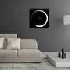 Image de Horloge murale moderne 80 x 80 cm, décorative, style japonais, S-Enso Big - Noir