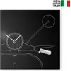 Image de Horloge murale avec porte-clés et tableau magnétique Vespa Scooter Clock - Noir