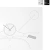 Image de Horloge murale avec porte-clés et tableau magnétique Vespa Scooter Clock - Gris