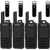 Image de Retevis RB639P Talkie-Walkie Bluetooth pour adultes, mini-radio avec écouteurs, VOX, USB-C, PMR446 Radio professionnelle bidirectionnelle pour restaurant (noir, 4 pièces)