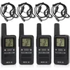 Image de Retevis RB667 Kit radio, PMR446 Walkie Talkie MINI, appel de groupe 1600 mAh, écran LCD VOX, radio professionnelle avec oreillette pour centre commercial supermarché(4 pièces, noir)