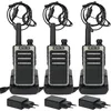 Image de Retevis RB666 Walkie Talkie 3 Set, Radio portable Rechargeable Chargeur rapide USB-C, PMR446, LED Falshlight, Talkie-walkie professionnel avec casque pour la famille (3 pièces, noir)