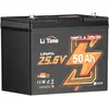 Image de Batterie LiFeP04 24 V 50 Ah avec stockage d'énergie Bluetooth pour bateaux, camping-cars et installations solaires