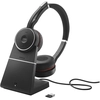 Image de Casque Evolve 65 MS Mono Casque Avec fil &sans fil Arceau Bureau/Centre d'appels Micro-USB Bluetooth Noir, Rouge - Neuf
