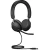 Image de Jabra Evolve2 40 Casque PC Stereo Écouteurs Certifié UC à Réduction du Bruit avec Technologie d'Appel à 3 Microphones - Câble USB-A - Noir en occasion ou reconditionné