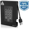 Image de Apricorn Aegis Padlock Fortress disque dur externe 2 To 5400 tr/min USB Type-A 3.2 Gen 1 (3.1 Gen 1) Noir - Neuf