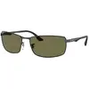 Image de Ray - Ban Homme Ray - Ban RB3498 N/A 002/9A Lunettes de soleil Métal Noir G15 Carré Polarisé
