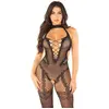 Image de Leg Avenue - Bodystocking Ouvert Coeur - Noir