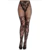 Image de Leg Avenue - Collant Dahlia Dentelle Résille - Noir