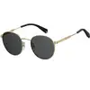 Image de Polaroid Unisex Polaroid PLD 2053/S 2F7/M9 Lunettes de soleil Métal Or Ronde Polarisé