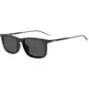Image de Hugo Boss Homme Hugo Boss BOSS 1150/CS 003/IR Lunettes de soleil Plastique Noir-opaque Gris Carré Clip-on
