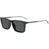 Image de Hugo Boss Homme Hugo Boss BOSS 1151/CS 003/IR Lunettes de soleil Plastique Noir-opaque Gris Carré Clip-on