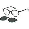 Image de Polaroid Unisex Polaroid PLD 6137/CS 807/M9 Lunettes de soleil Plastique Noir Gris Ronde Polarisé