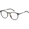 Image de Tommy Hilfiger Unisex Tommy Hilfiger TH 2021 086 Montures optiques Bio polyamide Havane Ronde