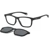 Image de Polaroid Unisex Polaroid PLD 2147/CS O6W/M9 Montures optiques Plastique Noir Gris Carré Polarisé