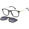 Image de Carrera Homme Carrera CA 332/CS 807/WJ Lunettes de soleil Acétate Noir Gris Carré Polarisé Clip-on