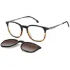 Image de Carrera Homme Carrera CA 332/CS WR7/LA Lunettes de soleil Acétate Noir / La Havane Marron Carré Polarisé Clip-on