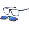 Image de Carrera Homme Carrera CA 4020/CS FLL/5X Montures optiques Polyamide Bleu opaque Bleu clair Carré Polarisé Clip-on