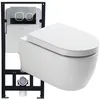 Image de Wc Suspendu Offre Spéciale Pack Économique 1: Nt2038 - Et Bâti-support G3004a Avec Plaque De Déclenchement Modèle 4111 Satiné - Bernstein