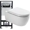 Image de Wc Suspendu Offre Spéciale Pack Économique 3: Nt2039 - Et Bâti-support G3004a Avec Plaque De Déclenchement Modèle 4111 Satiné - Bernstein